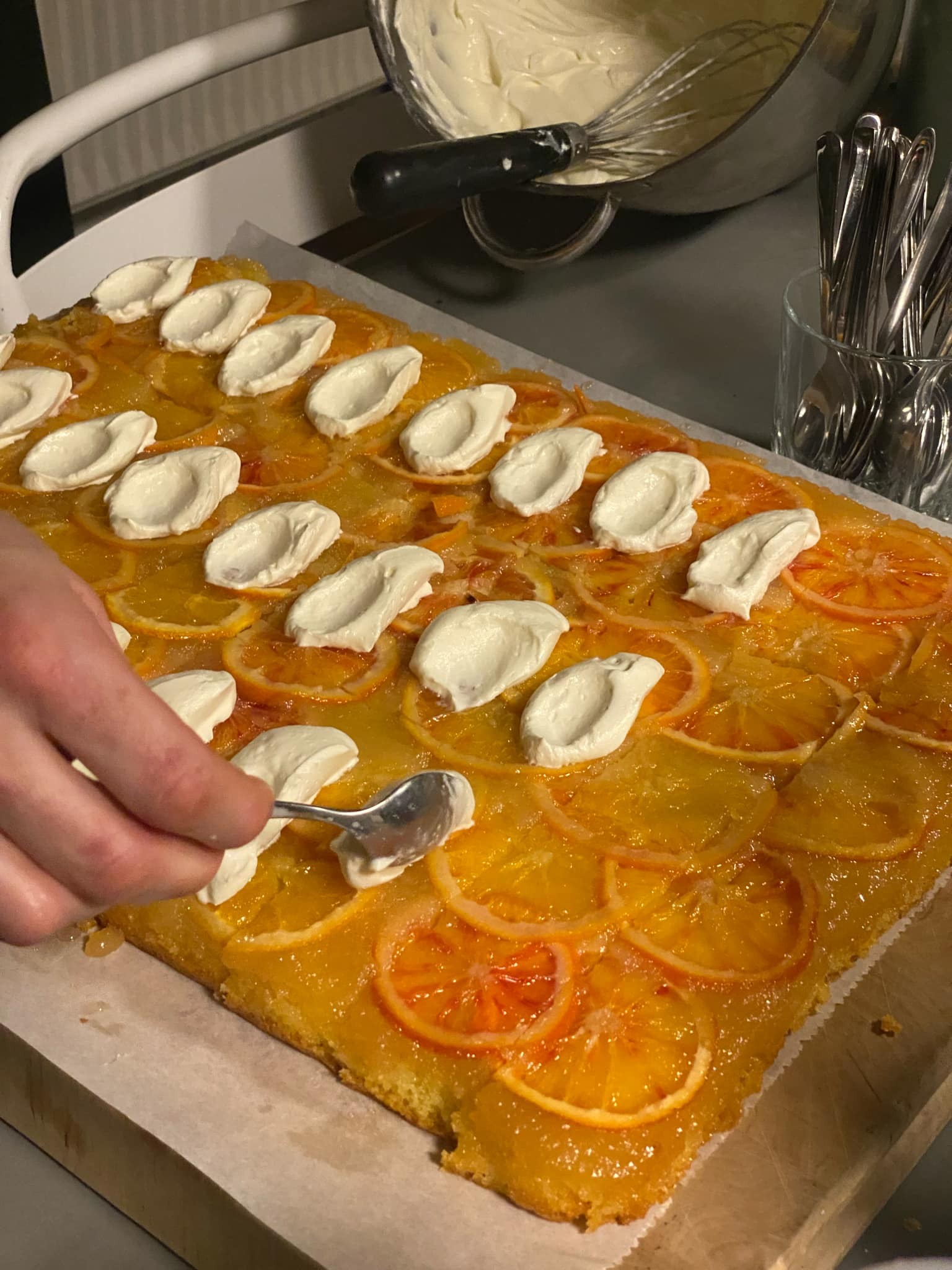 Kreme på appelsinkage